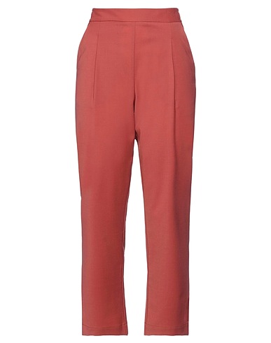 SEMICOUTURE Casual trouser Brown 54% Polyester, 44% Virgin Wool, 2% Elastane