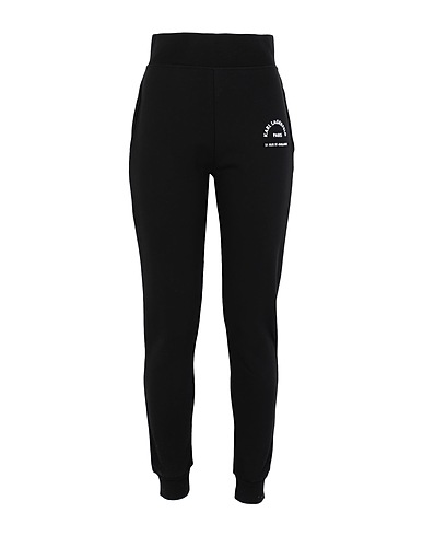 KARL LAGERFELD Casual pants ADDRESS LOGO SWEATPANTS
 Black 100% Organic cotton