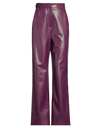 WEILI ZHENG Casual pants Plum 100% Polyurethane