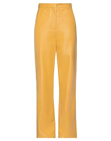 WEILI ZHENG Pantalone Giallo ocra 100% Poliuretano