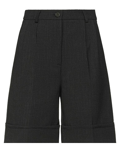 SEMICOUTURE Shorts & Bermuda Antracite 53% Poliestere, 43% Lana Vergine, 4% Elastan