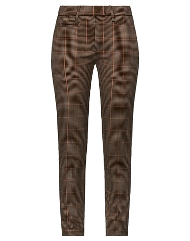 DONDUP Casual trouser Brown 63% Polyester, 33% Viscose, 2% Metal, 2% Elastane
