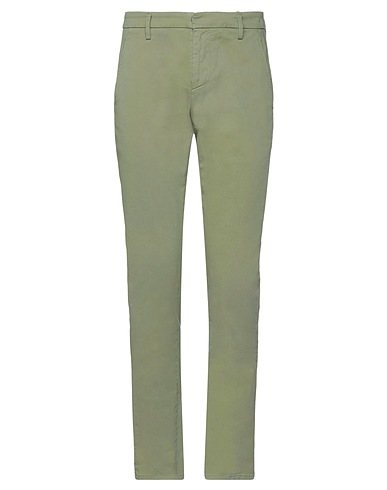 DONDUP Casual trouser Light green 98% Cotton, 2% Elastane