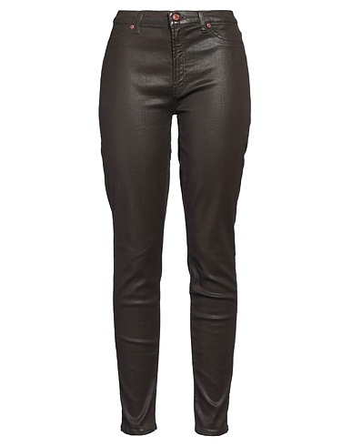 7 FOR ALL MANKIND Denim trousers Dark brown 85% Cotton, 11% Polyester, 4% Elastane