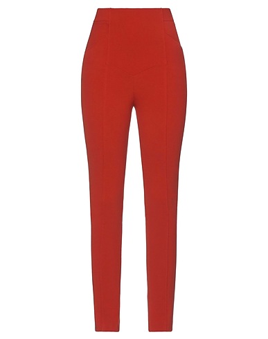 SIMONA CORSELLINI Casual trouser Rust 63% Polyester, 27% Viscose, 7% Cotton, 3% Elastane