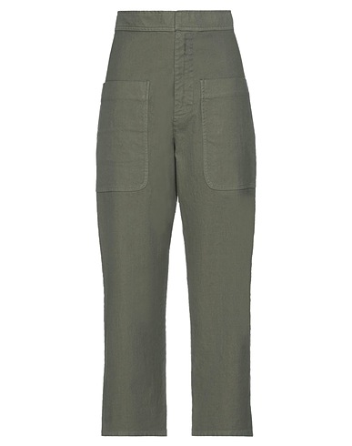 MERCI ITALIA Casual pants Military green 98% Cotton, 2% Elastane