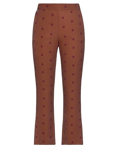 MANILA GRACE Pantalone Marrone 100% Viscosa