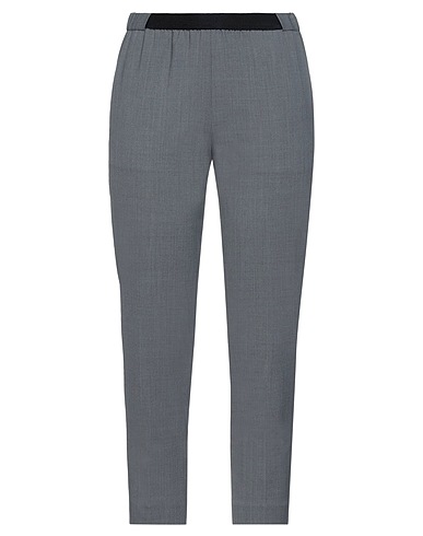 NEW YORK INDUSTRIE Casual pants Grey 52% Polyester, 43% Wool, 5% Elastane