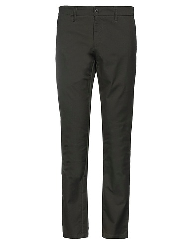 CARHARTT Casual trouser Military green 46% Cotton, 38% Elastomultiester, 16% Polyester