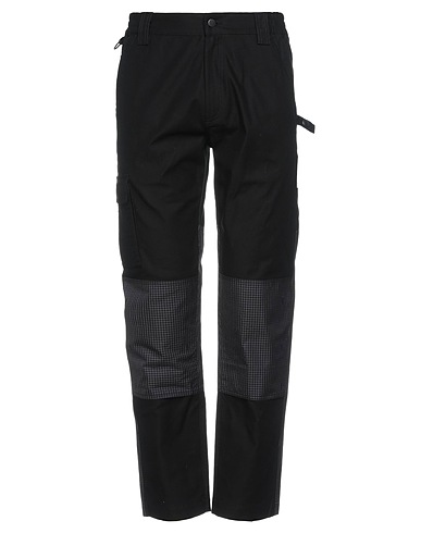 UNITED STANDARD Casual trouser Black 97% Cotton, 3% Elastane, Polyamide