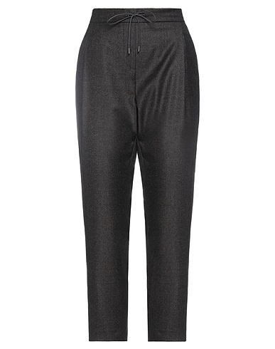 FABIANA FILIPPI Casual trouser Dark brown 98% Merino Wool, 1% Polyamide, 1% Metallic fiber