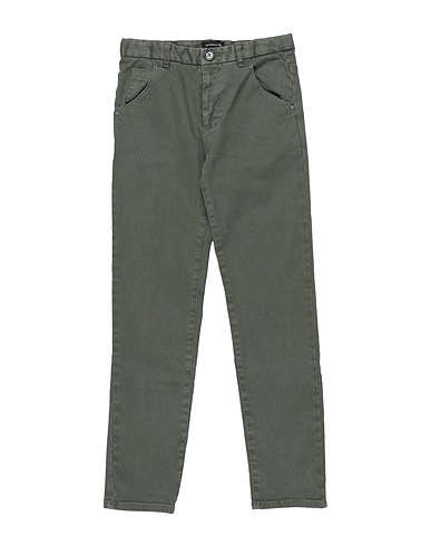 MONNALISA Casual trouser Military green 97% Cotton, 3% Elastane