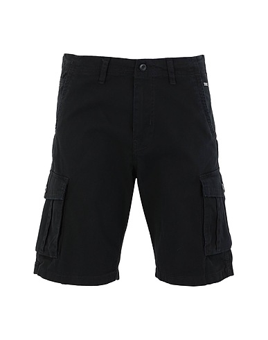 JACK & JONES ショートパンツ＆バミューダパンツ JJIZACK JJCARGO SHORTS AMA SOLID STS
 ブラック コットン 98% / ポリウレタン 2%