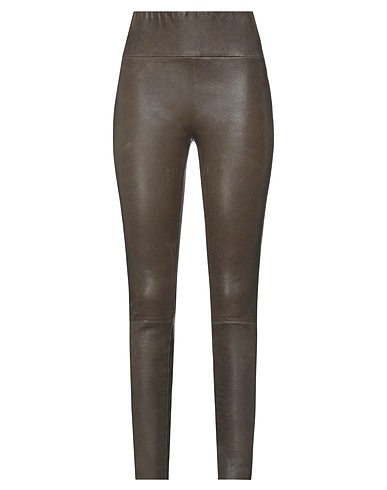 SPRWMN Casual trouser Military green 100% Lambskin