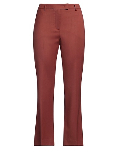 QL2  QUELLEDUE Casual trouser Brown 97% Virgin Wool, 3% Lycra®
