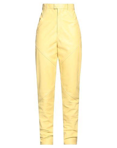 ISABEL MARANT Casual pants Yellow 100% Lambskin
