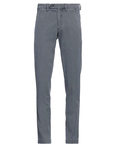 MICHAEL COAL Casual trouser Slate blue 68% Cotton, 30% Polyester, 2% Elastane