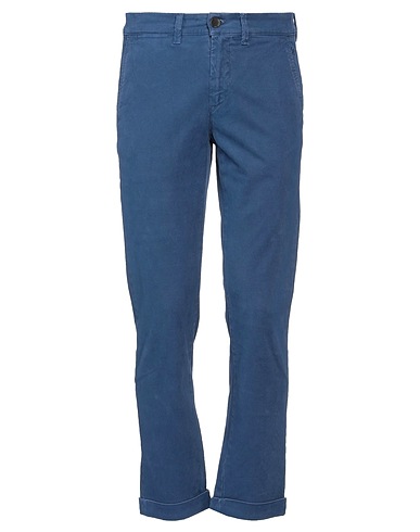 JECKERSON Casual trouser Slate blue 97% Cotton, 3% Elastane
