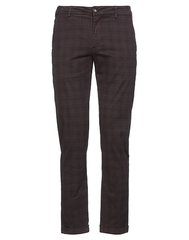 CAMOUFLAGE AR AND J. Casual pants Chocolate brown 98% Cotton, 2% Elastane