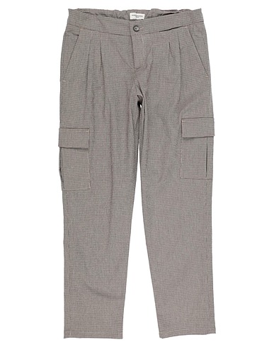PAOLO PECORA Casual trouser Khaki 80% Cotton, 18% Polyester, 2% Elastane
