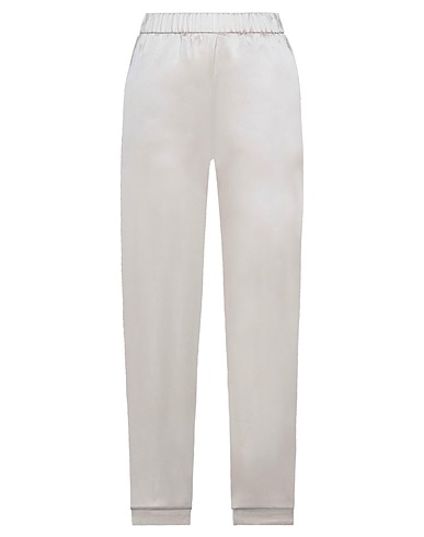 PESERICO Casual pants Light grey 97% Silk, 3% Elastane
