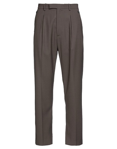 PAOLO PECORA Casual pants Brown 54% Polyester, 44% Wool, 2% Elastane