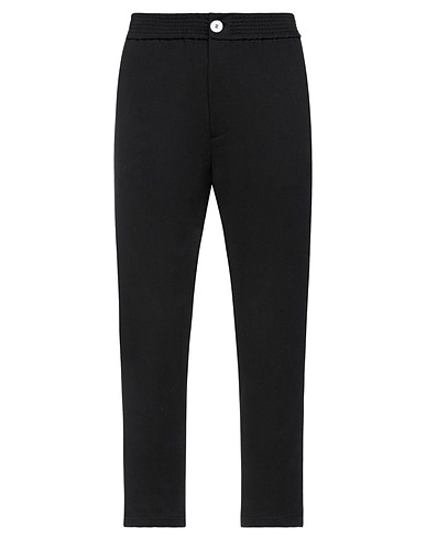 BONSAI Casual pants Black 98% Cotton, 2% Elastane