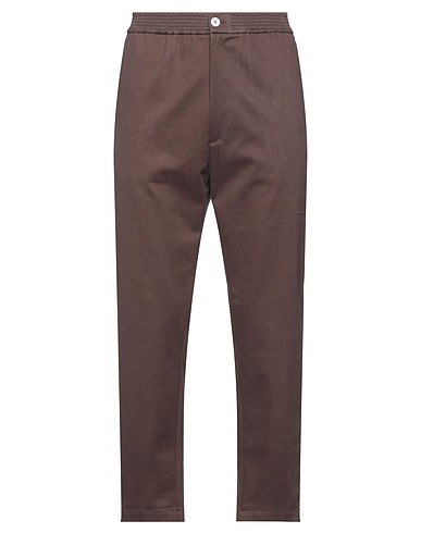 BONSAI Casual pants Chocolate brown 98% Cotton, 2% Elastane