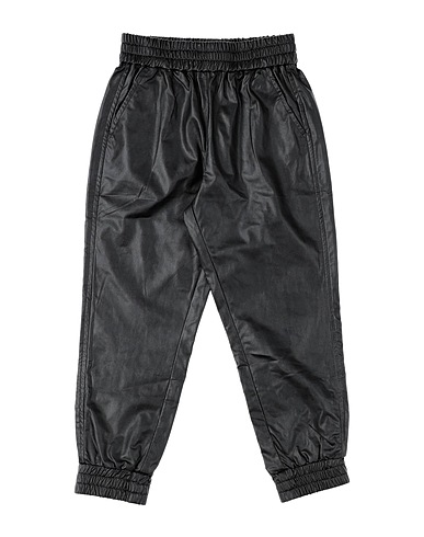 MONNALISA Casual pants Black 100% Cotton, Polyurethane resin