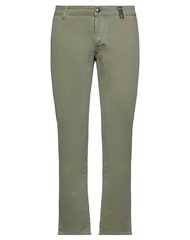 MC DENIMERIE Pantalone Verde militare 97% Cotone, 3% Elastan