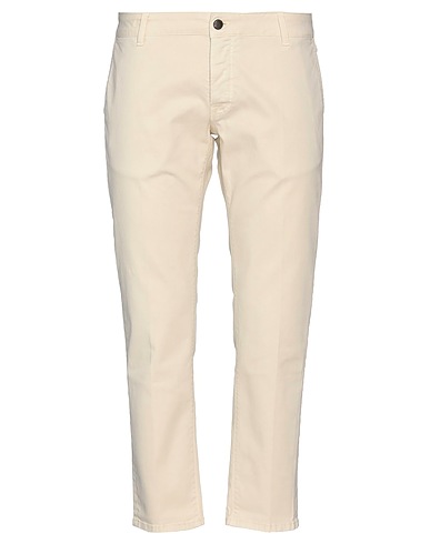 MC DENIMERIE Casual trouser Ivory 97% Cotton, 3% Elastane