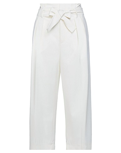 REDValentino Casual trouser White 60% Viscose, 39% Virgin Wool, 1% Elastane