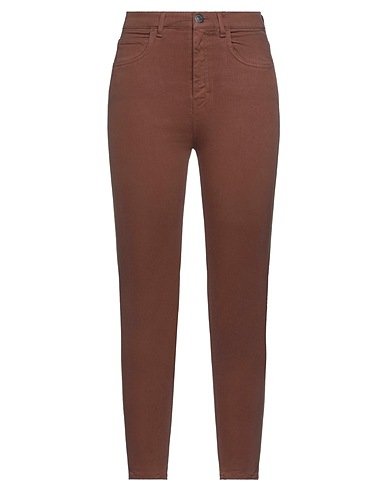 HAIKURE Denim pants Brown 85% Cotton, 10% Polyester, 5% Elastane