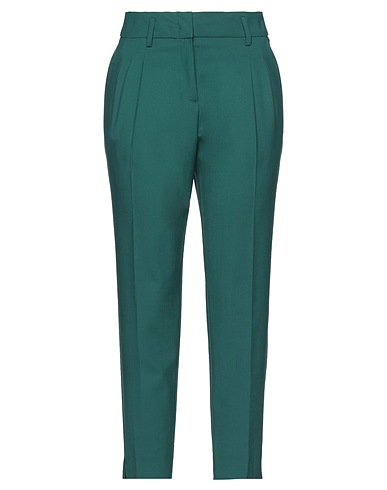 MALÌPARMI Casual trouser Green 53% Polyester, 44% Virgin Wool, 3% Elastane