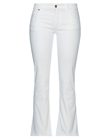 AVANTGAR DENIM by EUROPEAN CULTURE Casual trouser White 93% Cotton, 5% Polyester, 2% Rubber