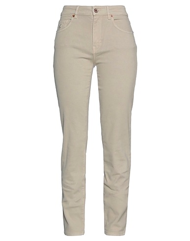 AVANTGAR DENIM by EUROPEAN CULTURE Casual trouser Beige 93% Cotton, 5% Polyester, 2% Rubber