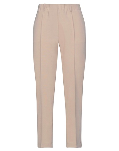 ALYSI Casual pants CHOCOLAT Beige 53% Polyester, 44% Virgin Wool, 3% Elastane