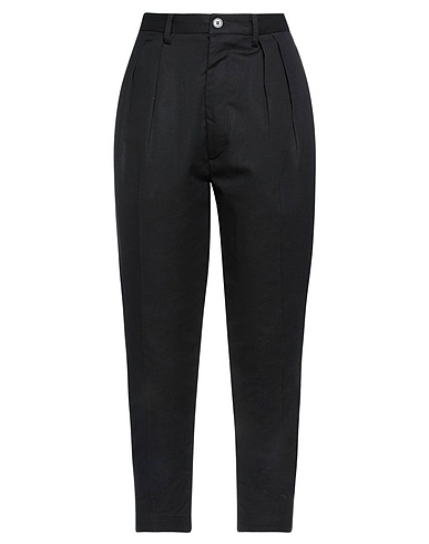 GAëLLE Paris Casual pants Black 65% Cotton, 30% Linen, 5% Elastane