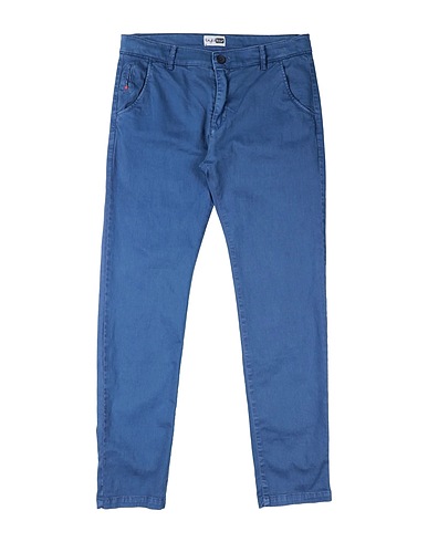 BYBLOS Casual trouser Blue 98% Cotton, 2% Elastane