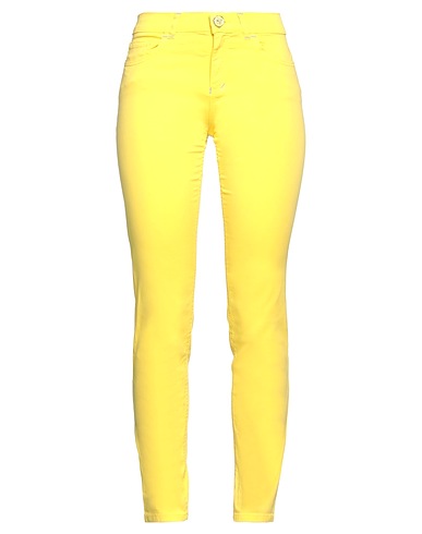 ELISA CAVALETTI by DANIELA DALLAVALLE Casual trouser Yellow 97% Cotton, 3% Elastane