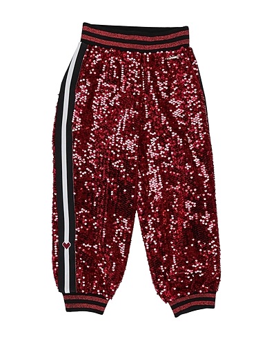 TWINSET Casual trouser Red 92% Polyester, 8% Elastane, Viscose, Metal