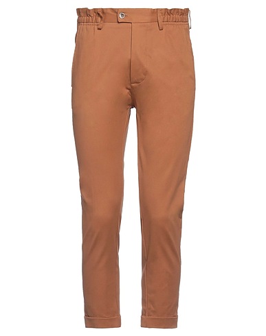 YES LONDON Casual pants Camel 98% Cotton, 2% Elastane