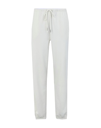 NINETY PERCENT Casual pants ORG CTN LOOPBACK SLIM LEG
 White 100% Organic cotton