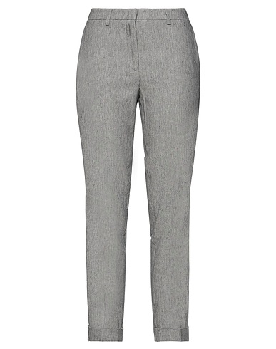 FABIANA FILIPPI Casual trouser Grey 54% Linen, 46% Cotton, Ecobrass