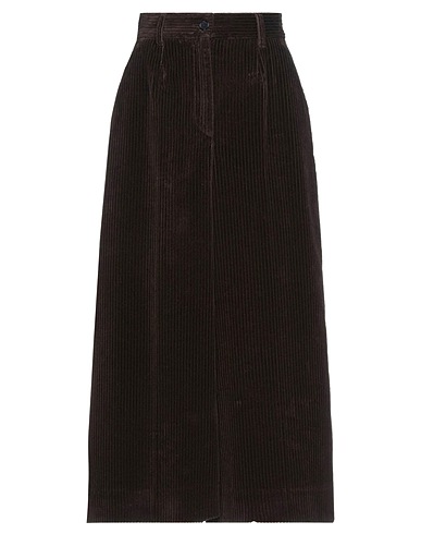 DOLCE&GABBANA Casual trouser Dark brown 98% Cotton, 2% Elastane, Cow leather