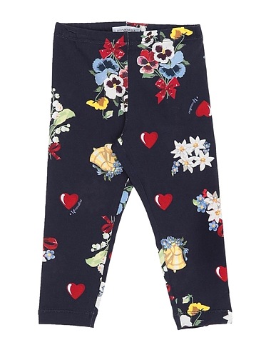 MONNALISA Leggings Midnight blue 90% Cotton, 10% Elastane