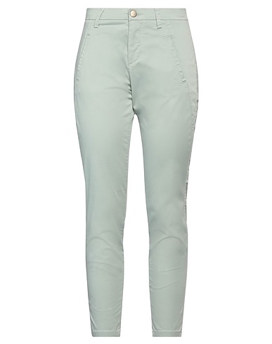 DOLORES... Casual trouser Light green 97% Cotton, 3% Elastane