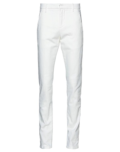 DONDUP Casual trouser Ivory 98% Cotton, 2% Elastane