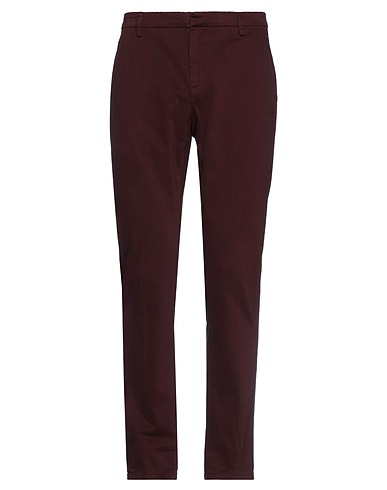 DONDUP Casual pants Burgundy 98% Cotton, 2% Elastane
