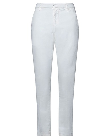 DONDUP Casual trouser White 98% Cotton, 2% Elastane